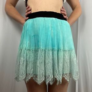 Tie dye skirt lace maxi mini skirt beach cottagecore dressy lacy blue frilly
